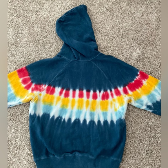 SPIRITUAL GANGSTER Tie-Dye Raglan Hoodie Sweatshirt - Picture 6 of 14